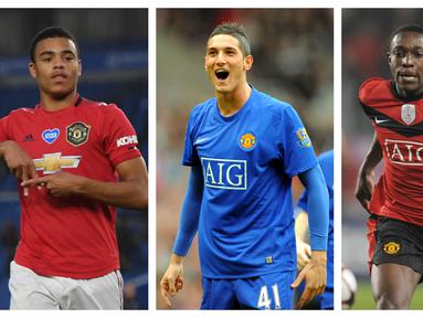 Akademi Manchester United tak henti mencetak pemain muda berkualitas. Gol-gol pun terlahir dari mereka yang mulai diberi kesempatan bermain di skuat utama. Berikut 5 pemain termuda Manchester United yang mampu mencetak gol di Liga Inggris sepanjang sejarah. (Kolase Foto AFP)