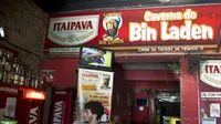Sebuah kafe atau bar di Sao Paulo, Brasil diberi nama Caverna do Bin Laden karena sosok pemiliknya yang mirip dengan Osama Bin Laden. (Foto: The Telegraph)