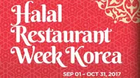 Halal Restaurant Week Korea digelar selama dua bulan September-Oktober.