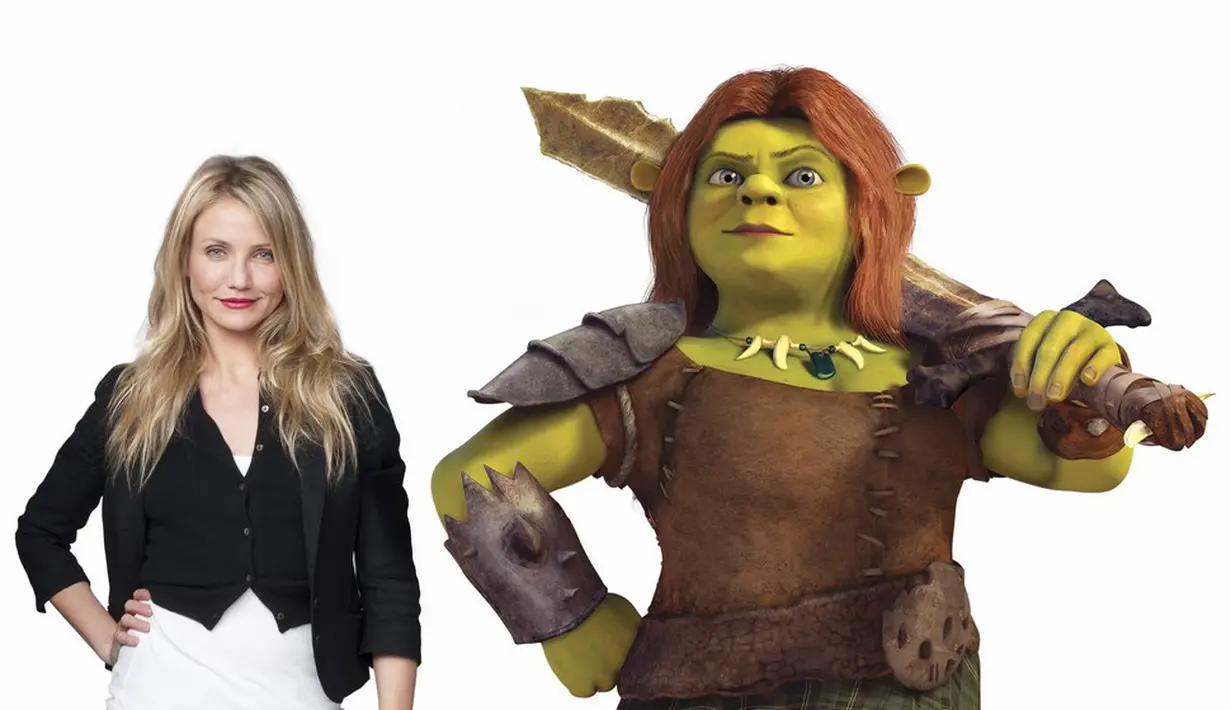 Kamu pasti ingat kartun Shrek dong? Ternyata suara Princess Fiona diisi oleh aktris Charlie's Angels, Cameron Diaz. (JustJared)