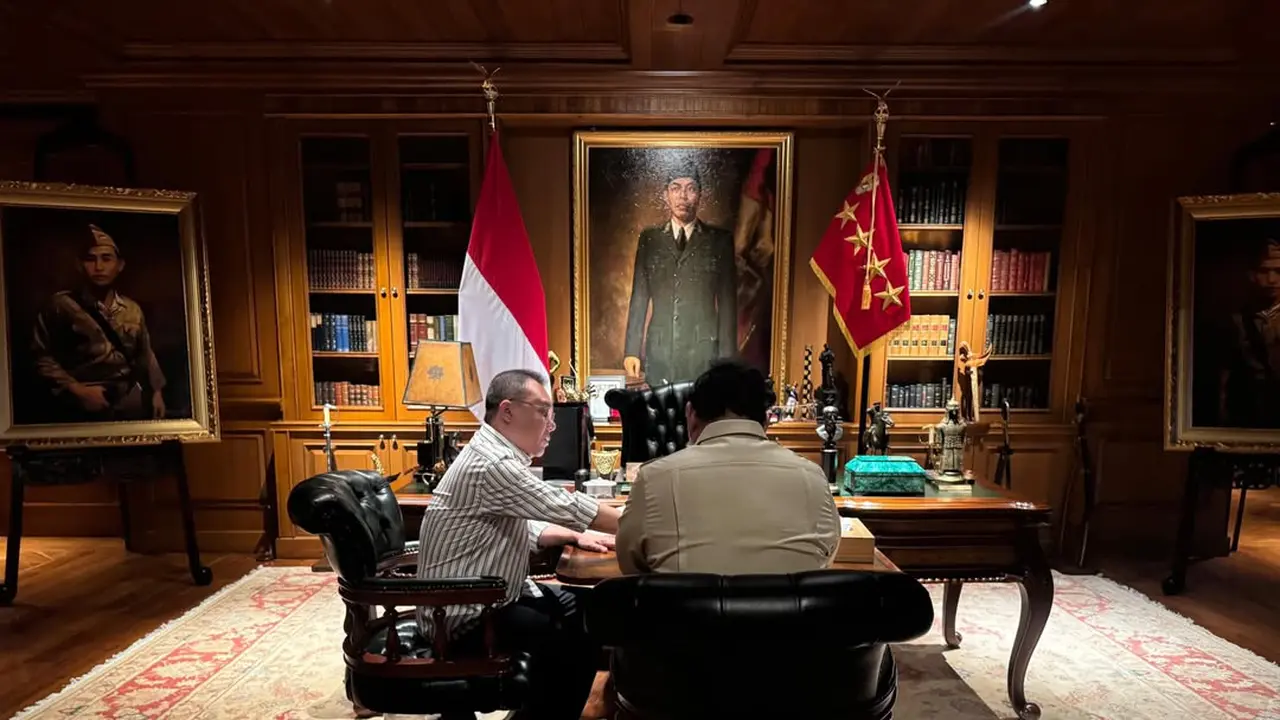 Presiden Prabowo Subianto menerima Wakil Ketua DPR Sufmi Dasco Ahmad di kediamannya di Hambalang, Bogor, Jawa Barat (Jabar).