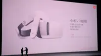 Xiaomi resmi memperkenalkan headset Virtual Reality, yakni Mi VR, di Beijing, Tiongkok, Selasa (25/10/2016). (Liputan6.com/Corry Anestia)