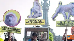 Citizen6, Denpasar: Profaunan Indonesia melakukan gerakan Save Indonesian Primate pada, Minggu (3/7) di Renon, tepatnya di depan monumen Bajra Sandhi. Gerakan ini bertujuan untuk mensosialisasikan upaya pencegahan perburuan primata. (Pengirim: Anggara Mah