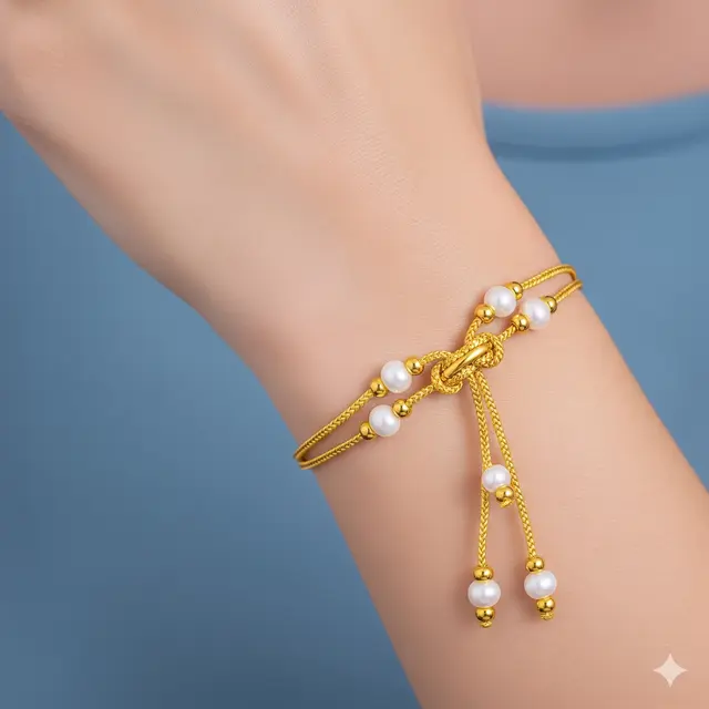 Model Gelang Serut Emas 24 Karat Elegan. (via Gemini)