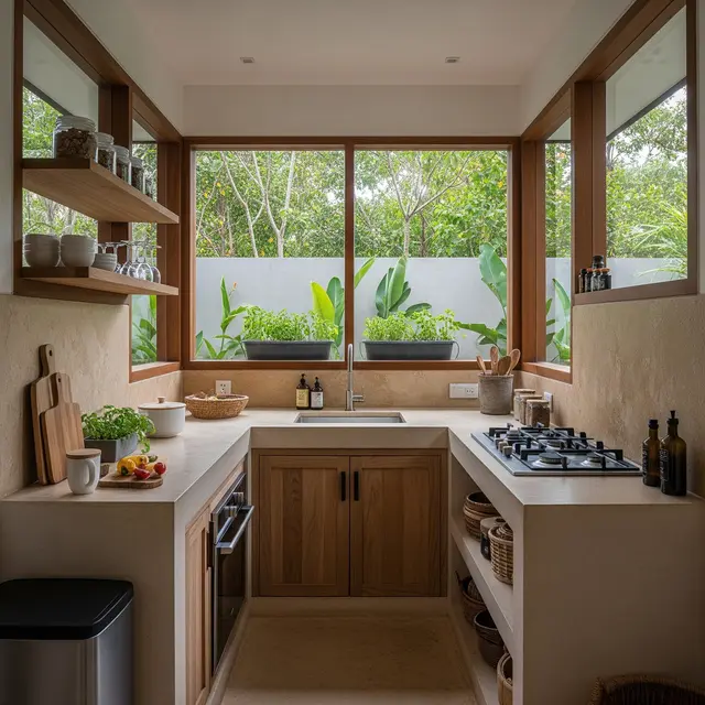 Dapur Kecil Bentuk U Minimalis