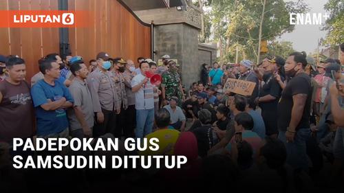 VIDEO: Warga Demo Tuntut Padepokan Gus Samsudin ditutup