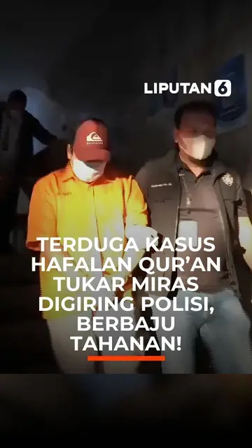Terduga Kasus Hafalan Qur'an Tukar Miras Digiring Polisi, Berbaju Tahanan!