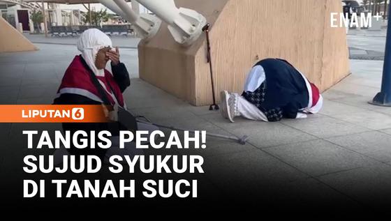 Tangis Bahagia Pecah, Jemaah Haji NTB Langsung Sujud di Madinah