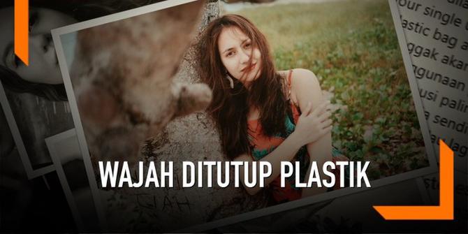 VIDEO: Wajah Cantik Pevita Pearce Ditutupi Plastik, Kenapa?