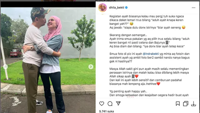Aldila Jelita Sebut Indra Bekti Jauh Lebih Sensitif dan Cemburuan dari Sebelum Sakit