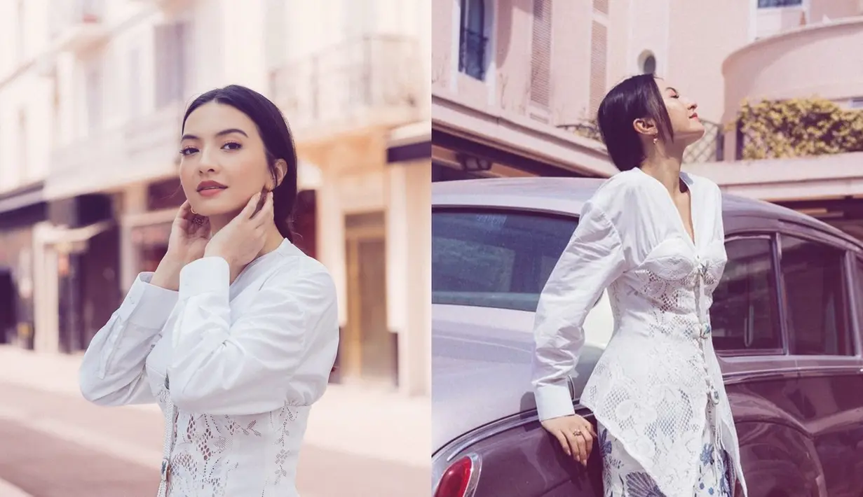 Belum usia parade busana Raline Shah yang hadiri Festival Film Cannes di Prancis. Baru-baru ini,  Raline Shah kembali tampil dengan busana rancangan desainer Tanah Air. [@ralineshah]