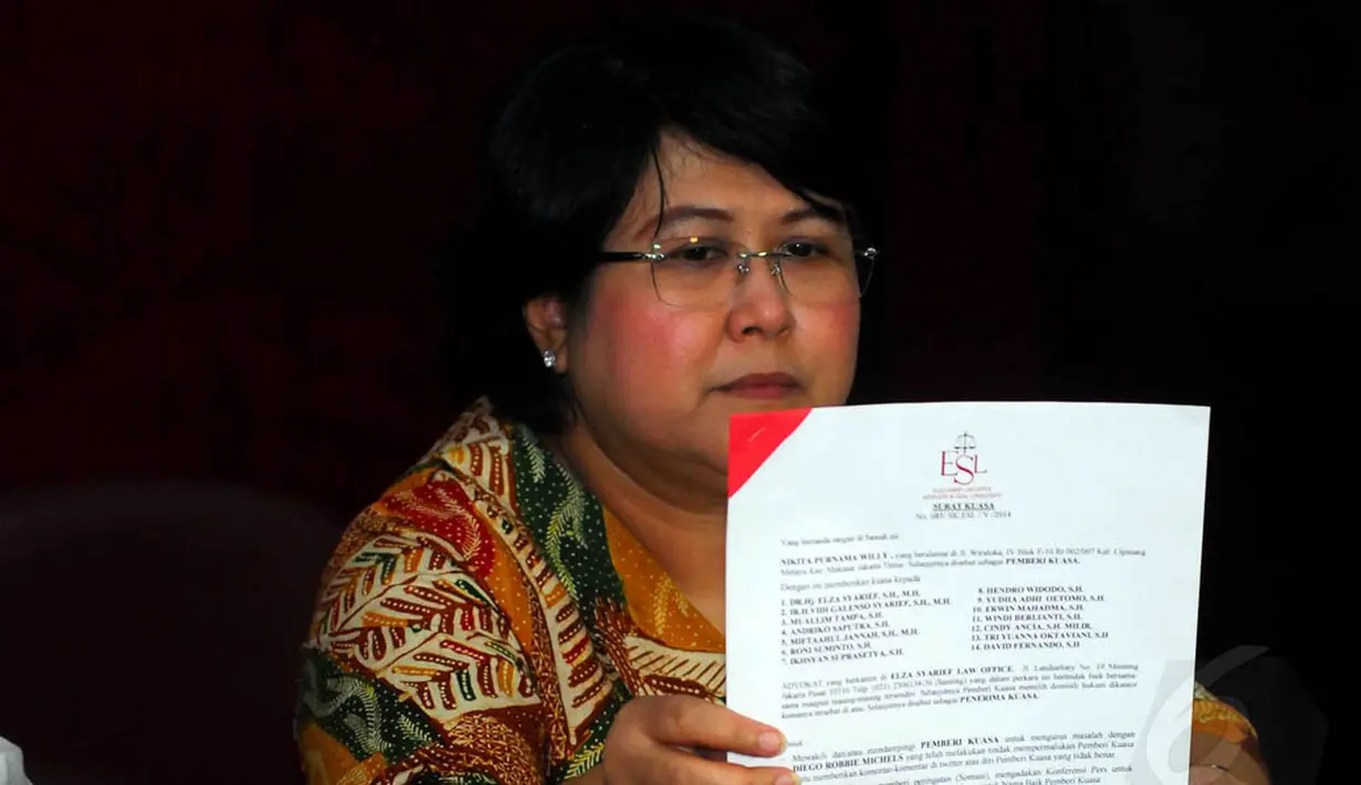 Jumpa pers ini berkenaan dengan statement Diego Michiels di media sosial yang terus menyudutkan Nikita Willy, Senin (26/5/14). (Liputan6.com/Miftahul Hayat)