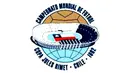 Logo Piala Dunia 1962 di Chile. Sebuah stadion dan Bendera Chile menjadi unsure utama di logo ini (Istimewa)