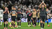 Leg kedua perempat final Liga Champions antara Manchester City melawan Real Madrid akan berlangsung di Etihad Stadium dan menjadi penentu keberhasilan untuk berlaga di fase berikutnya. (JAVIER SORIANO/AFP)