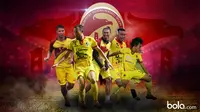 Sriwijaya FC, Firman Utina, Asri Akbar, Wildansyah, Jufriyanto dan Supardi Nasir (bola.com/Rudi Riana)