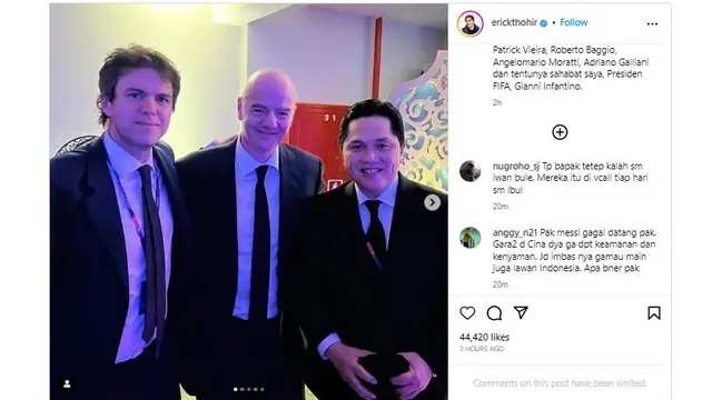Dalam lawatannya menyaksikan final Liga Champion ini, Erick Thohir sempat bertemu dengan berbagai fans Inter Milan dan sahabat lamanya