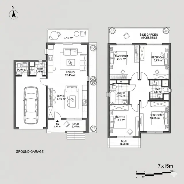 Inspirasi Desain Rumah Ukuran 7x15 di Lahan Memanjang. Gemini