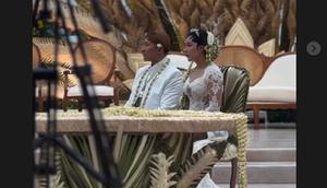 Darma Mangkuluhur dan Patricia Schuldzt seusai akad nikah. (dok. Insta Story @danvysrukmana)