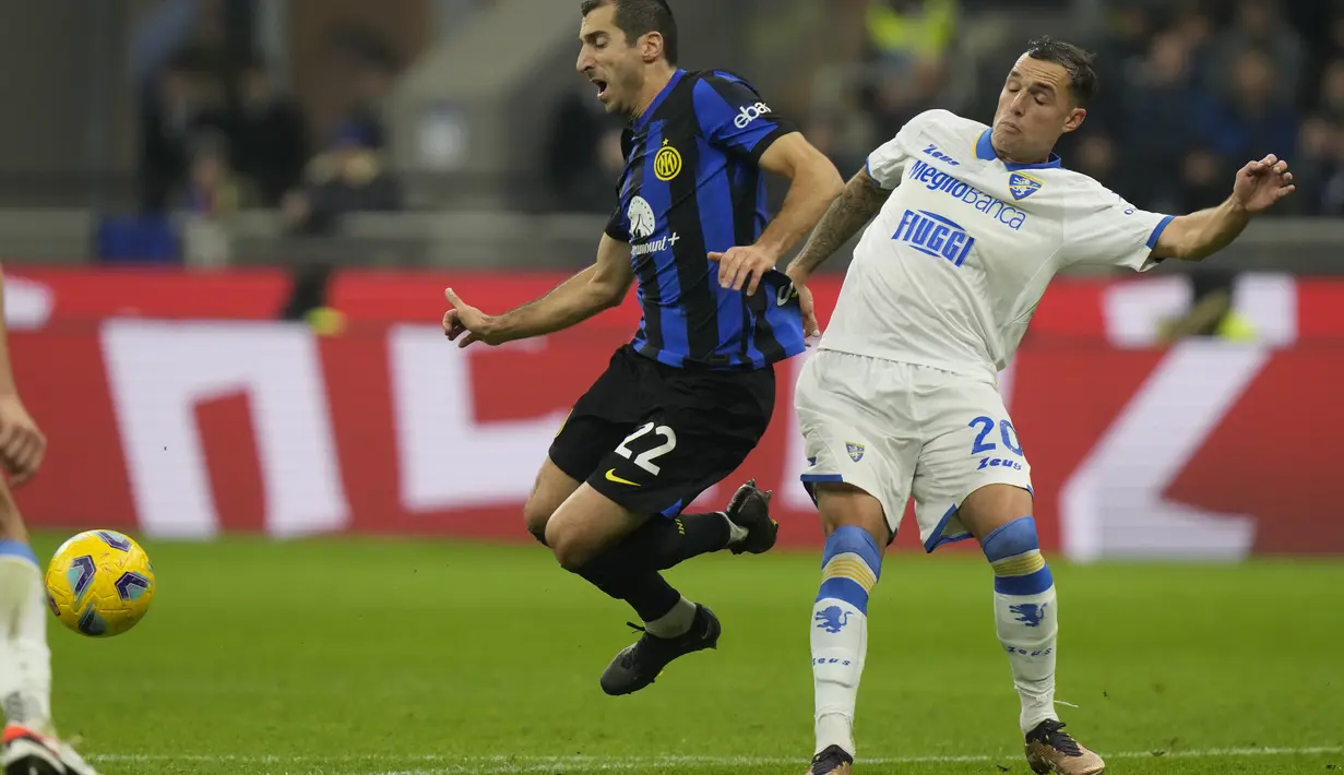 I Nerazzurri mengalahkan sang tamu yang merupakan tim promosi di San Siro dengan skor 2-0. (AP Photo/Luca Bruno)