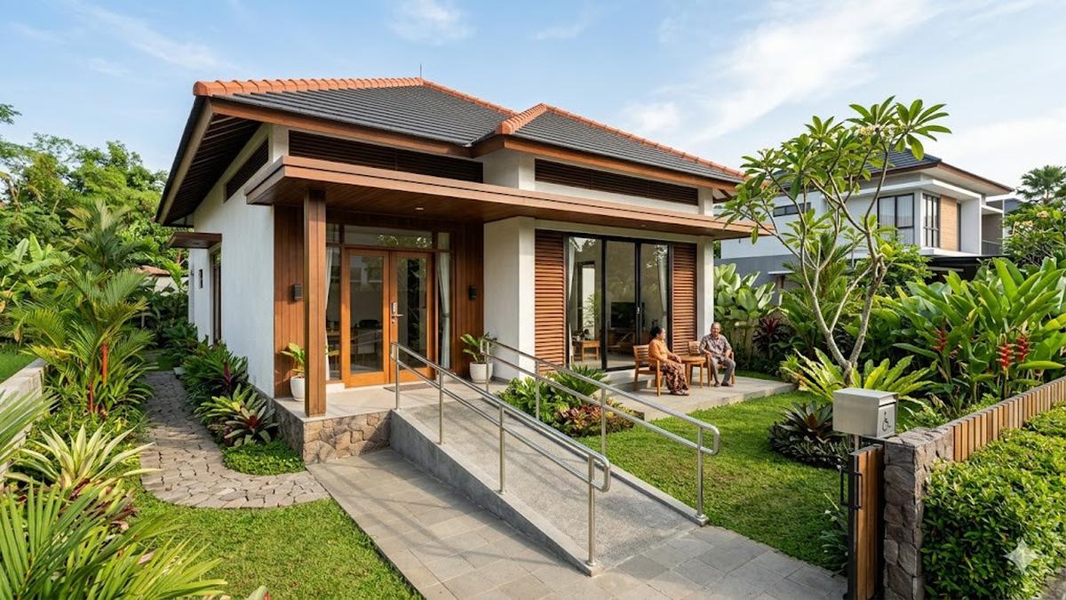 10 Desain Rumah 1 Lantai untuk Pasangan Lansia Hemat Biaya, Nyaman di Usia Senja