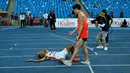 Kemenangan ini merupakan hasil memuaskan yang berhasil diraih Rikki Marthin. Indonesia pun kini terus menambah perolehan medalinya di papan klasemen. (MOHD RASFAN/AFP)