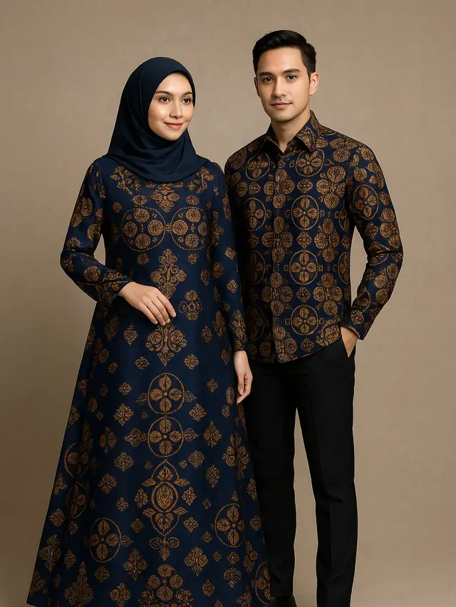 Gamis Batik Sarimbit untuk Kondangan (Image by ChatGPT)