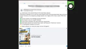 Deretan Hoaks Pendaftaran CPNS Beredar di Media Sosial, Simak Daftarnya