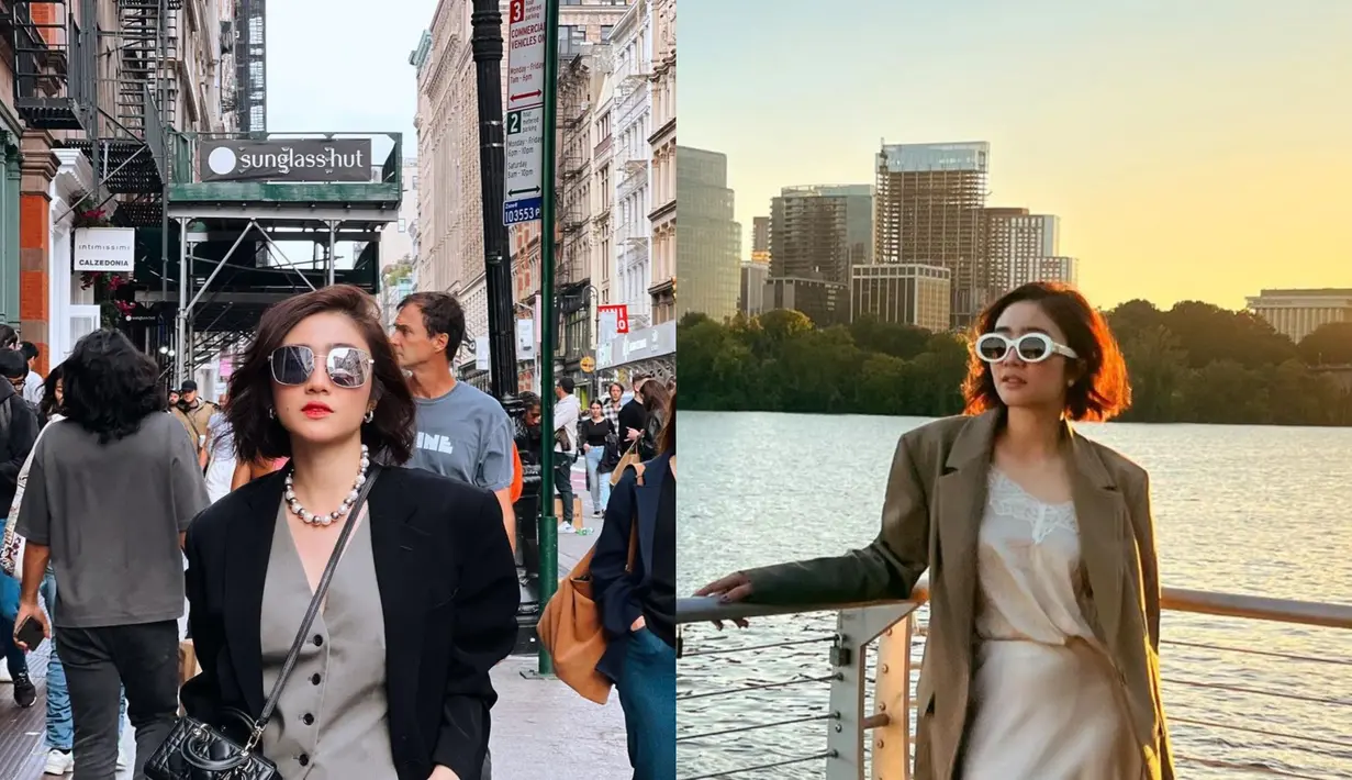 Menikmati indahnya New York, Febby Rastanty tampil fashionable khas New Yorker [@febbyrastanty]