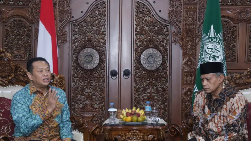 Ketua MPR Bamsoet dan Ketua PP Muhammadiyah Haedar Nasir