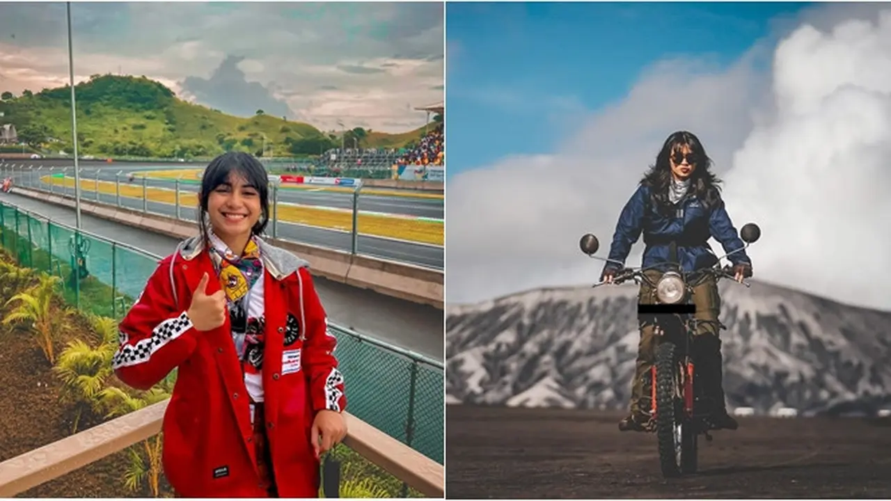 Gemar Touring, Ini 6 Potret Sintya Marisca saat Keliling Naik Motor