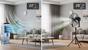 Perbandingan Air Cooler vs Misting Fan. [Foto: Gemini]