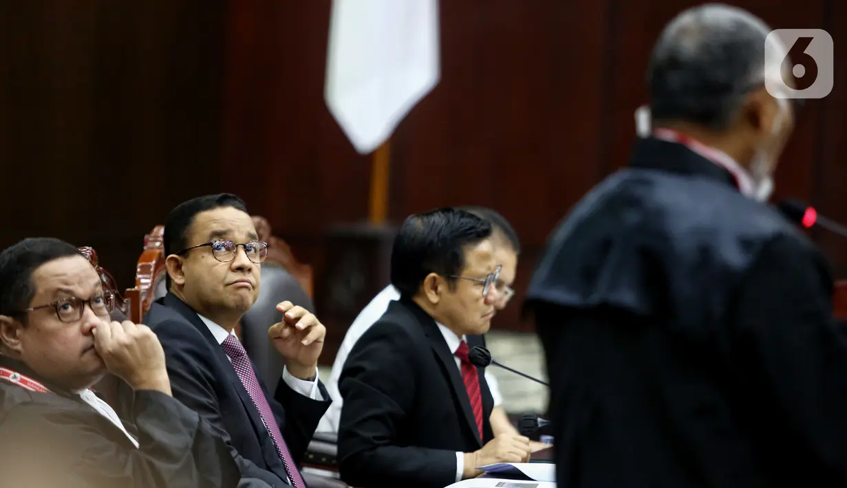 Dalam pidatonya, Anies mempertanyakan apakah Pilpres 2024 kemarin telah dijalankan secara bebas jujur dan adil. (Liputan6.com/Angga Yuniar)