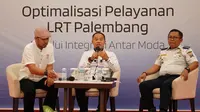 Ngobras (Ngobrol Bareng Media dan Komunitas) dengan tema “Optimalisasi Pelayanan LRT Palembang Melalui Integrasi Antar-Moda” di Wyndham Hotel Palembang pada tanggal 6 Desember 2023.