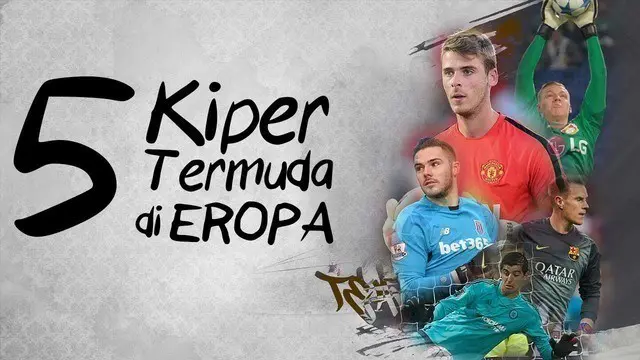 Video 5 kiper termuda di eropa versi sokkaa, yaitu David de Gea, Marc-Andre ter Stegen, Thibaut Courtois, Bernd Leno dan Jack Butland.