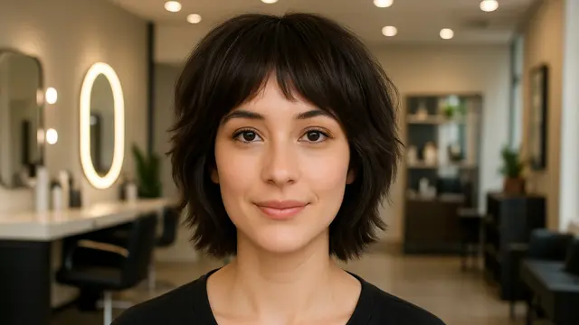 Model Rambut Shaggy Pendek untuk Wajah Oval