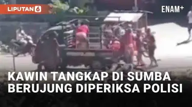 Media sosial digegerkan aksi 'penculikan' seorang wanita oleh sekelompok pria di jalanan (7/9/2023). Narasi video yang beredar menyebut peristiwa itu adalah tradisi kawin tangkap di Desa Waimangura, Wewewa Barat, Sumba Barat Daya, NTT. Momen kawin pa...