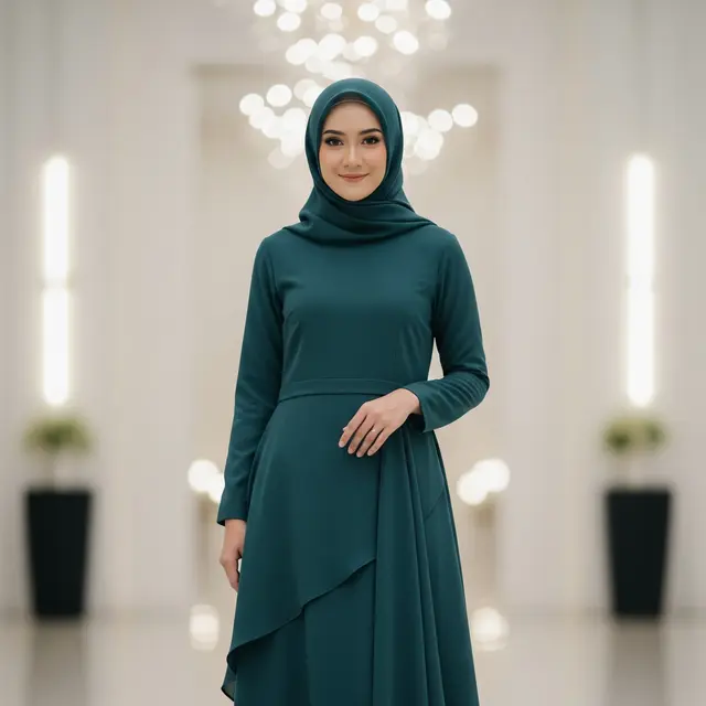 9 Model Gamis Polos Tapi Elegan untuk Kondangan, Tampil Anggun