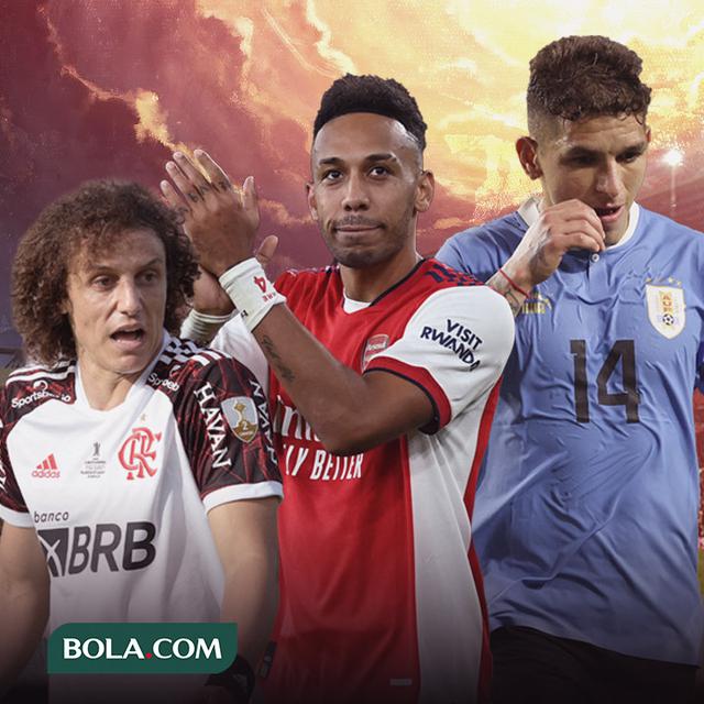 Ilustrasi - David Luiz, Lucas Torreira, Pierre-Emerick Aubameyang