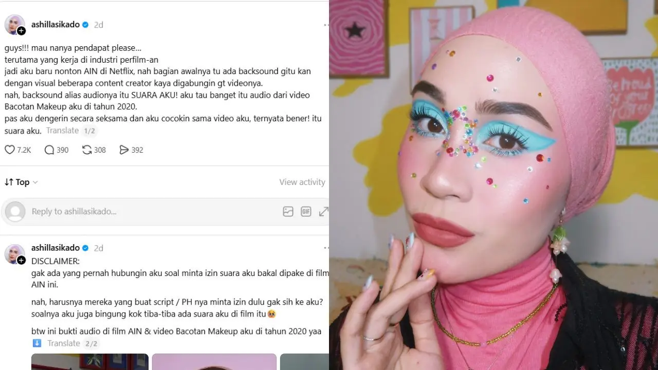 Suara Ashilla Sikado Dipakai Tanpa Izin di Film ‘AIN’, Rumah Produksi Klarifikasi
