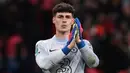 Kepa Arrizabalaga. Kiper Spanyol berusia 27 tahun yang masih terikat kontrak dengan Chelsea hingga Juni 2025 ini didatangkan dari Athletic Bilbao pada awal musim 2018/2019 dengan nilai transfer mencapai 80 juta euro atau kini setara Rp1,2 triliun dan menjadi pemain asal Spanyol termahal di Liga Inggris hingga kini. Di dua musim pertamanya ia masih berstatus kiper utama The Blues sebelum akhirnya tergeser mulai 2020/2021 sejak kedatangan Edouard Mendy. (AFP/Glyn Kirk)