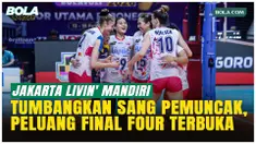 Megawati Hangestri gagal membawa Jakarta Pertamina Enduro menang setelah kalah 1-3 dari Jakarta Livin’ Mandiri pada Proliga 2026 di GOR Utama Bojonegoro, Jumat (13/2/2026). Livin’ Mandiri tampil solid dan membuka peluang lolos final four, sementa...