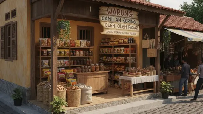 Tempat Jajanan Rumah di Sekitar Pasar Tradisional/Gemini AI