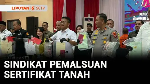 VIDEO: Tujuh Pelaku Pemalsuan Sertifikat Tanah Ditangkap di Batam, Total kerugian Rp16 Miliar