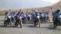 Bertepatan dengan momen Hari Kemerdekaan Indonesia, Yamaha menggelar acara bertajuk bLU cRU Adventure Ride pada 17-18 Agustus 2023 di Taman Nasional Bromo Tengger Semeru, Jawa Timur. (Septian/Liputan6.com)