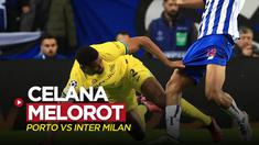 Berita video insiden celana melorot pemain Porto dalam laga leg kedua babak 16 besar Liga Champions 2022/2023 kontra Inter Milan, Rabu (15/3/2023) dini hari WIB.