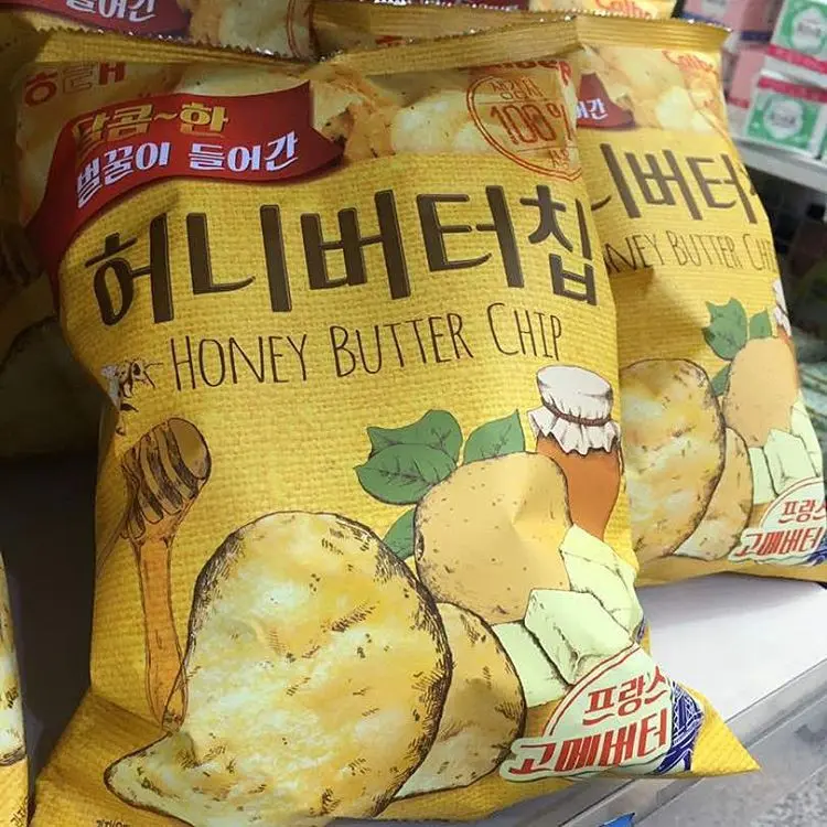 Honey Butter Chips yang jadi snack khas Korea Selatan. (Sumber Foto: haruna.natsume_mc/Instagram)