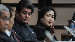  Rachmawati Soekarnoputri meminta sejumlah kasus yang mengaitkan Jokowi diselesaikan terlebih dahulu sebelum pelantikan presien 20 Oktober 2014 mendatang, Jakarta, (9/10/14). (Liputan6.com/Andrian M Tunay)  
