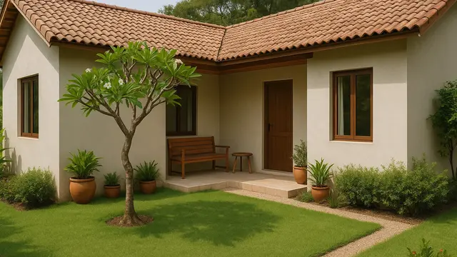 8 Gambar Rumah Minimalis di Desa dengan Teras dan Taman Mini yang Sejuk, Cantik dan Bikin Betah