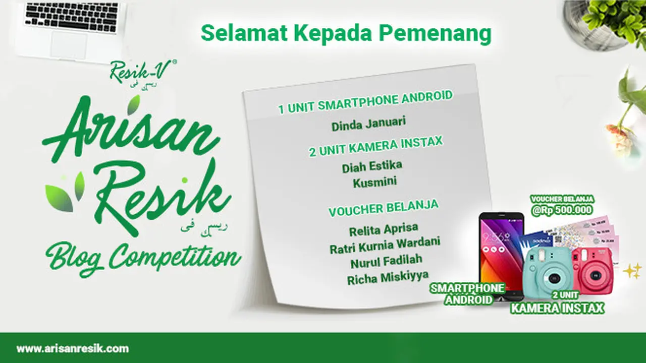 Hasilkan Karya Kreatif, Ini Daftar Pemenang Resik V Blog Competition