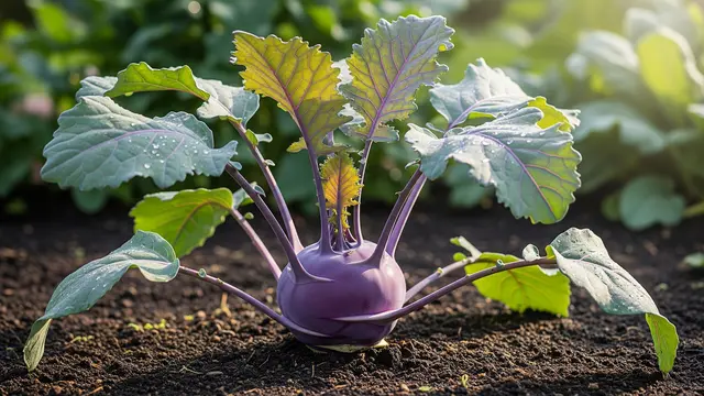 Tanaman Kohlrabi Ungu
